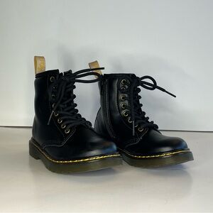 Dr Martens Vegan Kids 1460 Lace Up Boots Black Size 11
